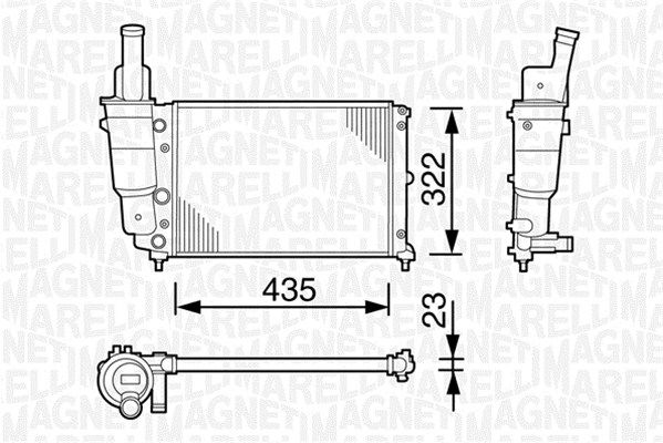 MAGNETI MARELLI radiatorius, variklio aušinimas 350213113000